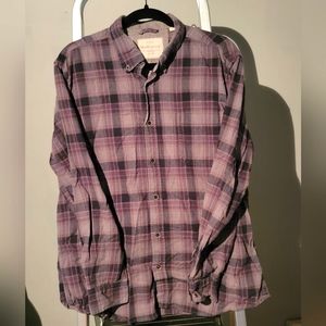 Distressed grey plaid Weatherproof Vintage button down shirt